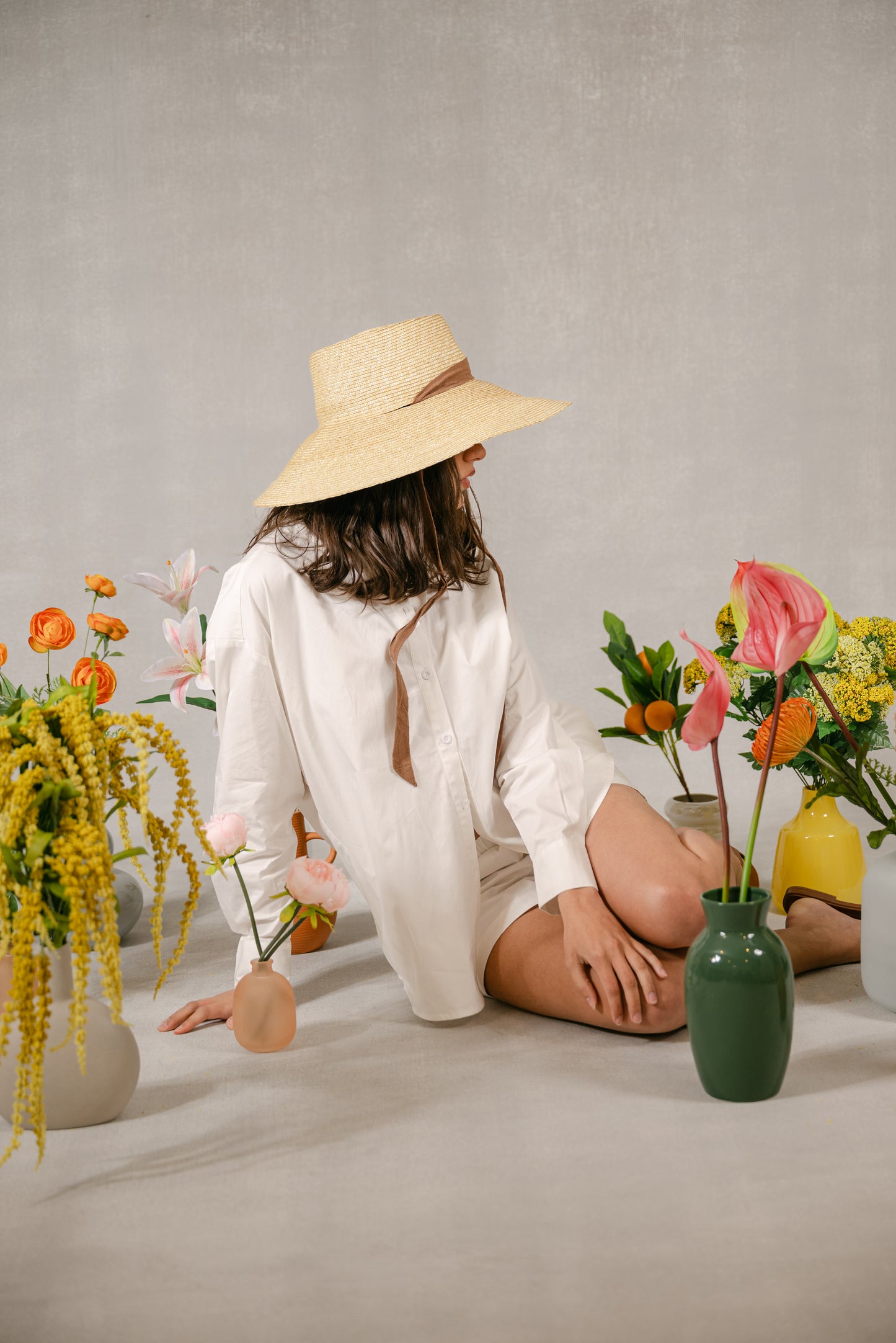 Oversized Button-Down Shirt - White