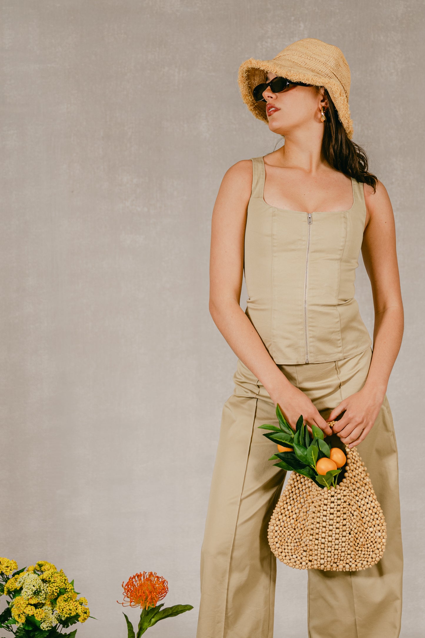 Longline Top - Khaki